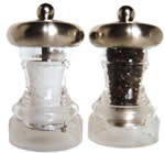 marlux salt and peppergrinder set 10 cm acrylic